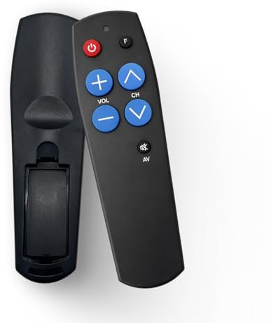 Telecomando TV Universale per Anziani, 7 Tasti Grandi, Telecomando TV Facile da Usare, Funzione di Apprendimento, Telecomando Universale per TV e Dispositivi IR per Persone Anziane