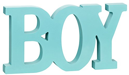 Kleenes Traumhandel Holz-Schriftzug Boy, Blau, 29x15 cm | Deko für Babyparty, Geburt und Kinderzimmer, als Türdeko, Wanddeko oder Geschenkdeko