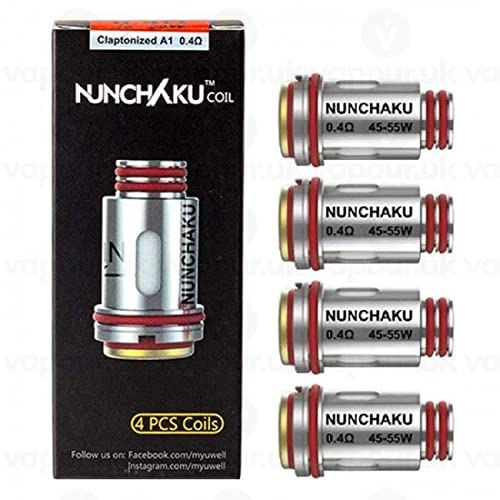 Uwell Nunchaku Spulen 0,4 Ohm (Packung von 4) Clapionized A1 - Enthält Kein Nikotin
