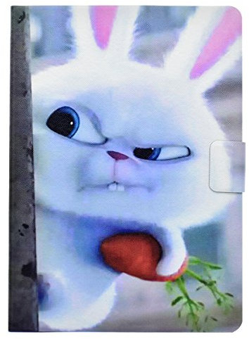 iPad 9.7 2018/2017 Funda, Slim Shell Case Cover Cuero Carcasa con Función de Stand y Auto-Sueño/Estela Función para Apple Nuevo iPad Air 2(6th Gen) iPad Air(5th Gen),Conejo