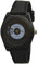 Smarty Vinyl Unisex-Armbanduhr aus Silikon in Schwarz und Hellblau SW045C03