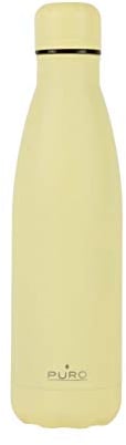Puro Bottiglia Icon doppia parete in polvere rivestita in acciaio inox 500 ml luce giallo