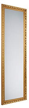 Rechteckiger Barock Wandspiegel TANJA mit Holzrahmen in Gold 50x150cm