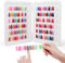 Nail Colours Display Book, 120 Nail Art Presentations Display Nail Stand, Nail Colour Card with Transparent Nail Tips for Nail Polish, UV Gel (C8)