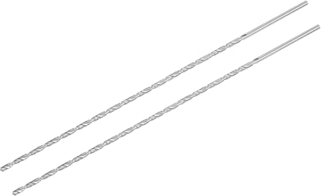 sourcing map 2 Stk. HSS Spiralbohrer (Hochgeschwindigkeitsstahl) Extra lange Twist Bohrer 2,5mm Bohrdurchmesser 200mm Länge