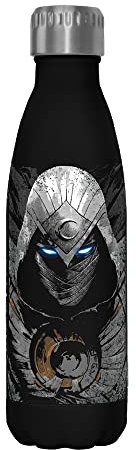 Marvel MKnight Torso Black - Botella de agua de acero inoxidable de 17 onzas, multicolor