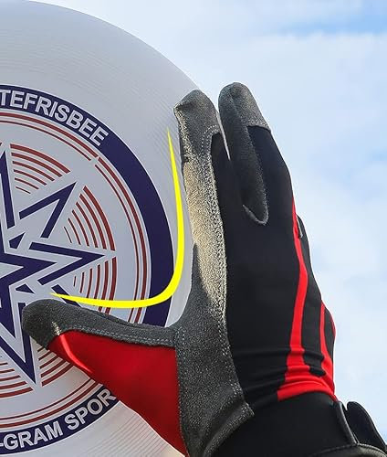 Amofu Frisbee Handschuhe, voller Finger, ultimativer Griff und Reibung, Outdoor-Training, Laufen, bequem, atmungsaktiv, schnell trocknend, verschleißfest, rutschfeste Touchscreen-Handschuhe (XL, blau)