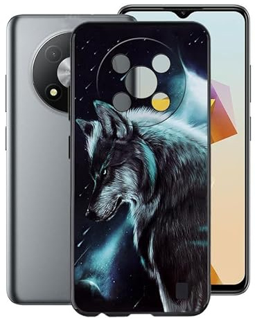 KJYFOANI Hülle Schwarz für ZTE Blade A73 5G (6.52), Ultra Dünn Silikon Weiche TPU Case, Stoßfest FallSchutz Cover Schutzhülle, Anti-Kratzer Handyhülle für ZTE Blade A73 5G - Tier