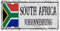 Yelolyio Südafrika, Nummernschild für die Vorderseite des Autos, Größe 15,2 x 30,5 cm, rostfrei, Hauptstadt Johannesburg, Metallkennzeichen, Südafrika, Nationalflagge, Aluminium, Neuheit,