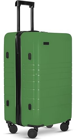 ETERNITIVE - Koffer Mittelgroß I Reisekoffer aus ABS I Größe: 65,5 x 42 x 28 cm I Rollkoffer 62,5L I Reisetrolley Leicht mit Doppelrollen 360° I Hartschalenkoffer mit TSA-Schloss I Farbe: Grün