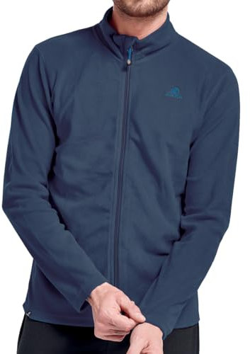 Athl Dpt. Felpa Uomo in Pile Micropolar Fleece Full Zip - Giacchetto in Micropile per Sci Sport attività all'aperto Tempo lbero Caldo Invernale (L, Blu)