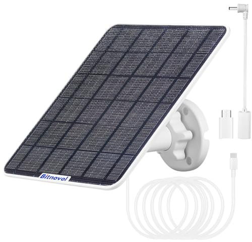 8W Upgraded Solar Panel for Bird Feeder Camera - Type-C Solar Panels Charger Compatible with Rechargeable Battary Powered Camera Outdoor,IP65 9.8ft Cable 360° Swivel Bracket,Ideal Gifts for Men