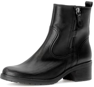 Gabor Damen Ankle Boots, Frauen Stiefeletten,uebergangsschuhe,uebergangsstiefel,knöchelhoch,reißverschluss,schwarz (Micro),39 EU / 6 UK