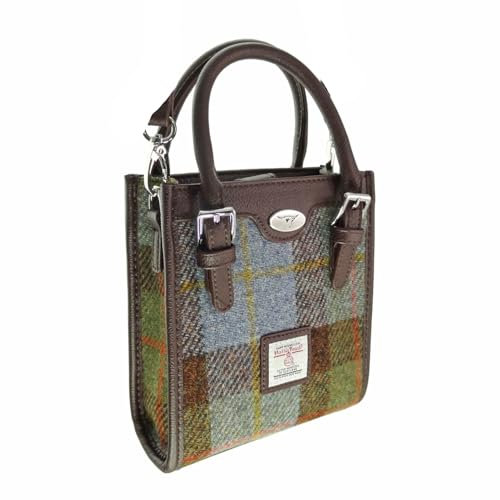 Glen Appin Harris Tweed 'Keltie' große Mini-Tragetasche mit abnehmbarem Schultergurt, 15 Macleod Tartan, s