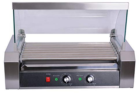 Hot Dog Grill Commercial Electric 7 Roll Hot Dog Roaster Sausage Roaster Rolling Grill for Hot Dogs
