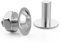 50 tornillos de cabeza alomada M6 x 10 mm, tornillos de acero inoxidable, hexágono interior con tuercas y brida, M6, tornillos de cabeza plana, tornillos de acero inoxidable A2 V2A ISO 7380, tornillos