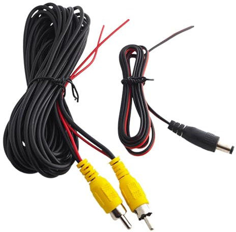 Poupangke Câble - Câble d'extension de caméra de recul avec câble vidéo amélioré avec Fil de déclenchement de détection,Caméra de recul de stationnement câble d'extension vidéo avec Fil de