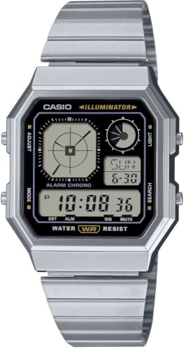 Casio Herren Analog Digital Uhr mit Edelstahl Armband D388