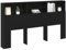 vidaXL Schwarzer Eichenkopfteilschrank 180 x 19 x 103,5 cm