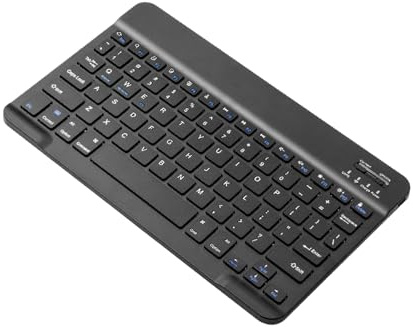 Smart Portable Keyboard - Portable Lightweight Compact, Quiet Rechargeable Low Profile Computer Handheld for Smartphones