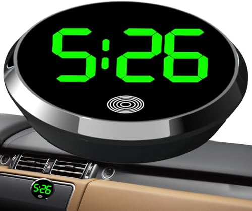 Klein Digitaluhr | Digitaluhr Mit Berührungssteuerung Und LED-Anzeige | Leuchte Mit Licht Für Fahrzeug Armaturenbrett Zuhause Reise