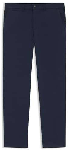 BOSS Herren Chino-Regular-1 Regular-Fit Hose aus elastischem Baumwoll-Satin Dunkelblau 33/32
