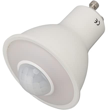 Yechiry GU10 Infrarot-Induktions-Glühbirne mit Hoher Helligkeit für Decke, Flur, Veranda, Lampe, 3000 K, 5 W, für Innenbeleuchtung, Aluminium, PC