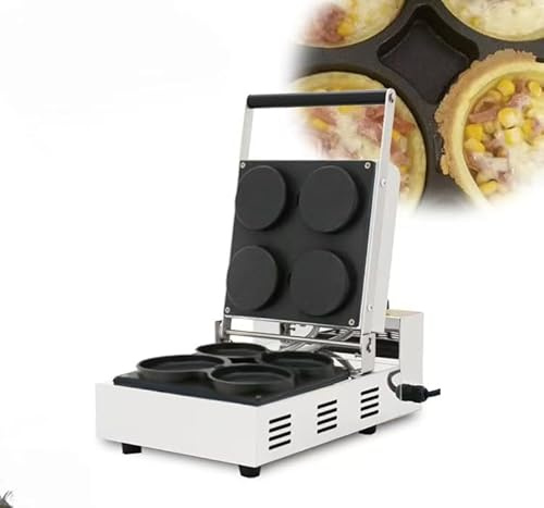 Macchina per Mini Pizza Commerciale con Ribaltamento Verticale – Forno Elettrico 4-in-1 in Acciaio Inox, Piastra Antiaderente per Snack e Pizzette, Termostato Regolabile per Bar e Cucina Domestica