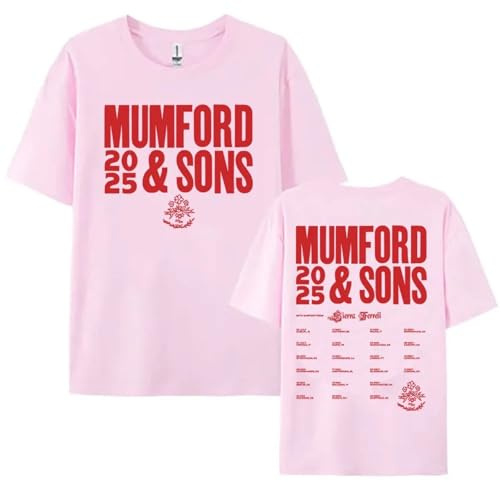 Zweiseitiges Mumford & Sons 2025 Tour T-Shirt, Unisex Kurzarm Mit Tourdaten, Sierra Ferrell Support, Rushmere Album Merch Geschenk Für Teen Fans
