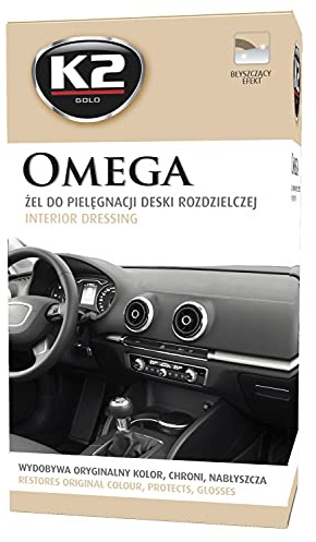 K2 Omega dashboard nourishing gel 500 ml, care set, deep gloss, colour restorer, driver's cockpit care, cockpit cleaner and refresher, cockpit treatment