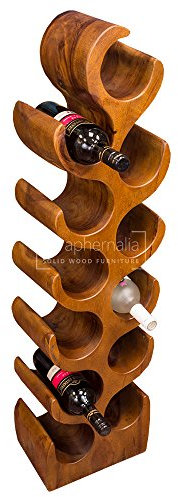 Solid suar wood tree wine rack 12 bottle - Rich wax finish (Part of our monkey pod range)