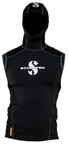 SCUBAPRO Herren Hybrid-Tauchweste mit Kapuze, 1 mm, Schwarz, XL