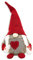 BeautyGroup Wichtel Figur aus Filz Deko und Türstopper 21cm hoch rot grau Weihnachten Deko