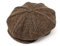 Hanna Hats of Donegal Hat Irish Flat Cap für Herren, Fahrmütze, hergestellt in Irland, 100% Woll-Tweed (Braun meliert) X-Large