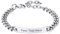 PROSTEEL Panzerkette Armband für Männer Frauen Edelstah 7mm breit personalisiert Schildarmband 23cm verstellbar Armkette trendiger Modeschmuck für Weihnachten Jahrestag