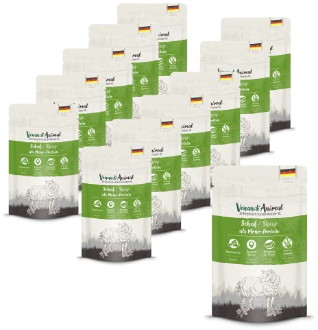 Venandi Animal – Premium Katzenfutter – Schaf als Monoprotein, Nassfutter, getreidefrei und naturbelassen, 12er Pack (12 x 125g)