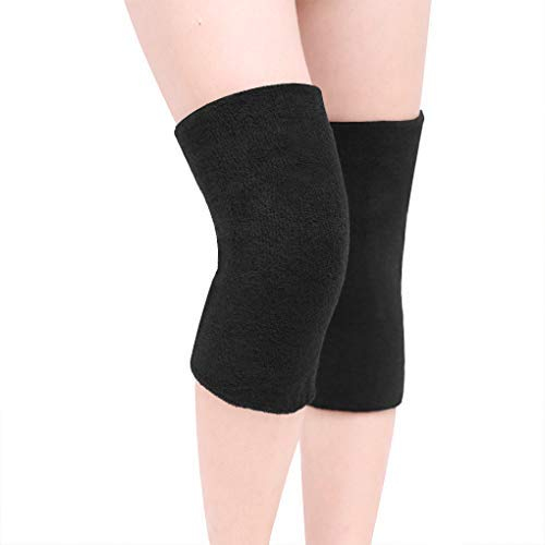 JIAHG Elastische Kniebandage Knieschoner Therapie Kniewärmer Winter Thermo Knieschützer Knieorthese Warme Knie Kniemanschette für Damen und Herren