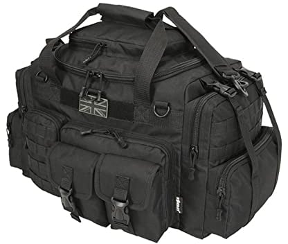 Kombat Tactical Saxon Holdall 50 Litre - Black Police Patrol Holdall Duffle Pack Security Special Forces