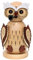 Dekohelden24 Wunderschöne Holz-Räucherfigur Eule, Natur, L/B/H: 8 x 8 x 15 cm.