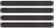 4 x 1 HE U Rackblende 483 mm 19 Stah in Schwarz RAL 9005, Frontplatte Rackpanel Blindplatte Blindabdeckplatte Blindabdeckung