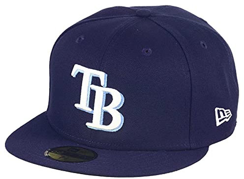New Era Tampa Bay Rays MLB Cap 59Fifty Basecap Baseball Kappe Blau - 7 3/8-59cm (L)