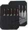 Denifiter Portacoltelli in tela cerata resistente con fodera resistente al taglio, rotolo per coltelli con 5 tasche (nero-uno)