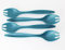 TUPPERWARE Allegra Besteck Salatbesteck Petrol 4-teilig + Kugelschreiber metallic