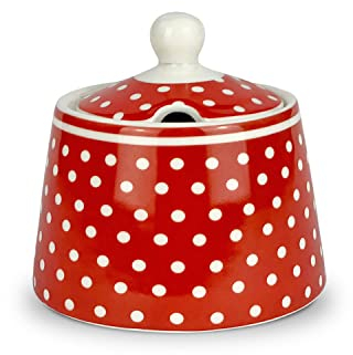 Nada Home Zuccheriera in Porcellana Isabelle Rose a Pois Shabby Chic Rotonda 5069