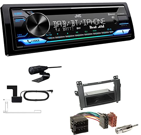 JVC KD-DB922BT 1-DIN Autoradio CD-Receiver Bluetooth DAB+ Digital Radio Einbauset passend für Mercedes-Benz Sprinter ab 2006 schwarz mit ISO