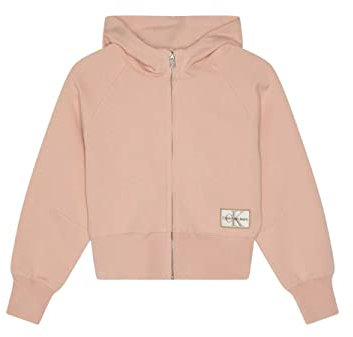Calvin Klein Jeans - Felpa Bambina Rosa Cappuccio Active Zip - 16A