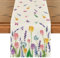 Artoid Mode Tulpen Lavendel Frühling Tischläufer, Saisonnal Sommer Küche Tisch Dekoration Drinnen Urlaub Party Dekor 40x300 cm