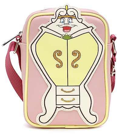 Disney Bag Cross Body, Die Schöne und das Biest Armoire the Wardrobe Pose, Veganes Leder, Pink, 8.0 x 6.0
