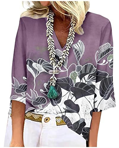 TIMEMEAN T Shirt Femme Enceinte Humour Chemisier Infroissable Chemise De Nuit Femme Polaire Chemisier T Shirt Femme Blouse en Satin Hauts à Manches 3/4 pour Dames Top Soirée Top D'Été à Manches