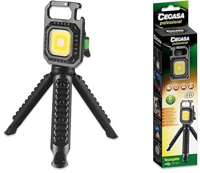 CEGASA LINTERNA MINI RECARGABLE CON TRIPODE